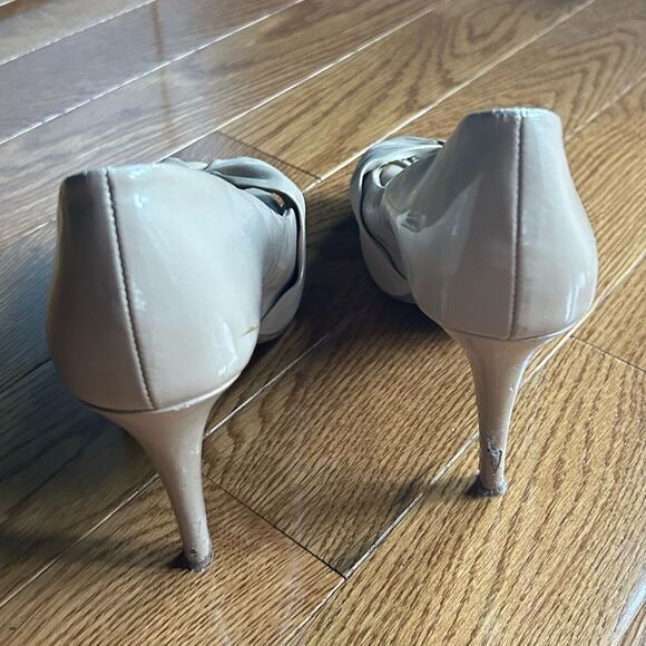 Nude Peep-Toe Heels - Picture 11 of 12